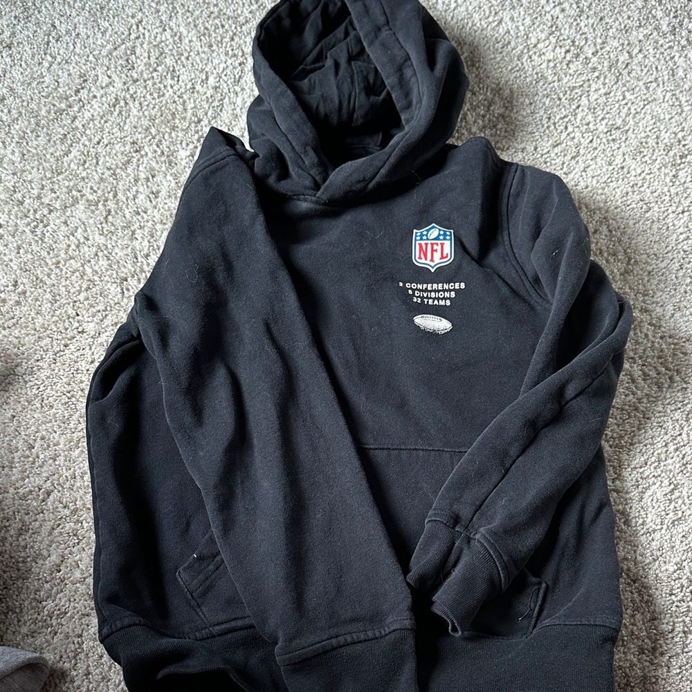 NFL logo Black Pullover Hoodie